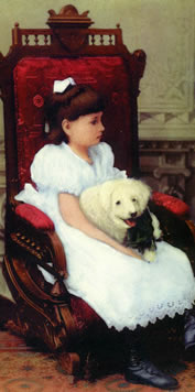 Helen Keller as a child with dog