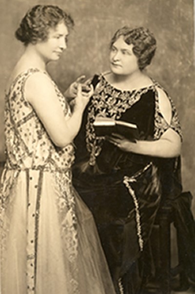 Helen Keller and Anne Sullivan Macy