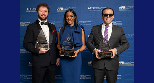 Left to right: Peter Korn (Amazon), Alleace Gibbs (Northrop Grumman), The Honorable Cyrus Habib