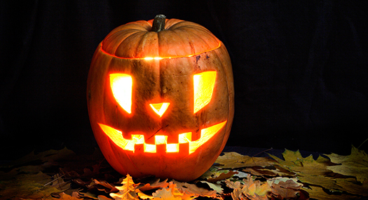 glowing jack-o-lantern