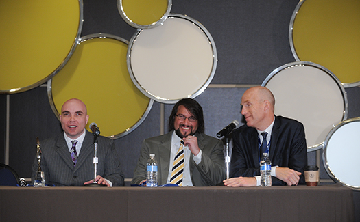 Russell Shaffer, Joe Strechay, and Chris Downey at a 2015 AFBLC panel on employment