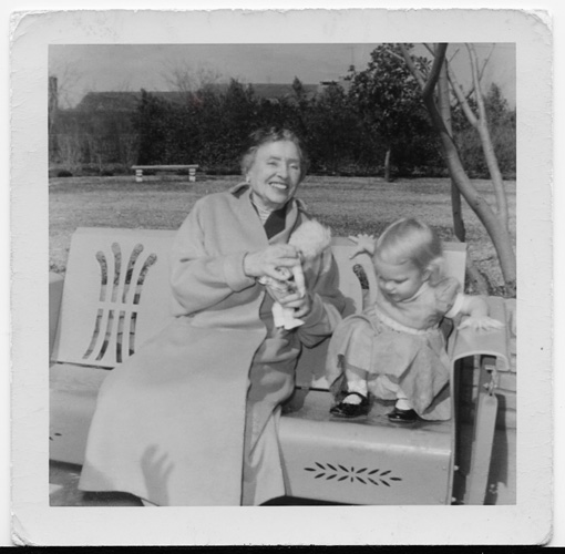 Helen Keller and her niece Adair Faust, 1956