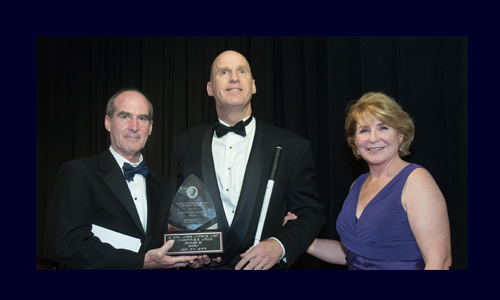 Photo of AFB Board members Jim McLaughlin and Susan Weidle with award winner Chris Downey.