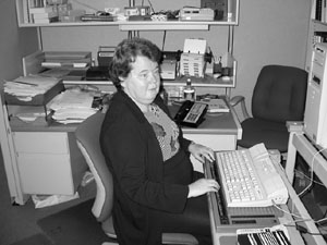 Judy Dixon in her office