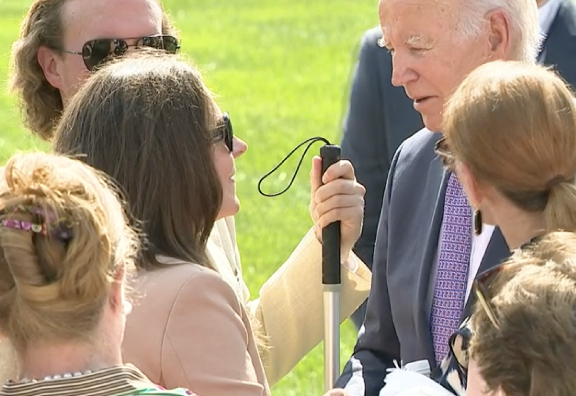 Stephanie Enyart Shakes Hands with President Biden